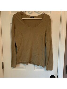 Reitmans light sweater linen cotton tan pull over